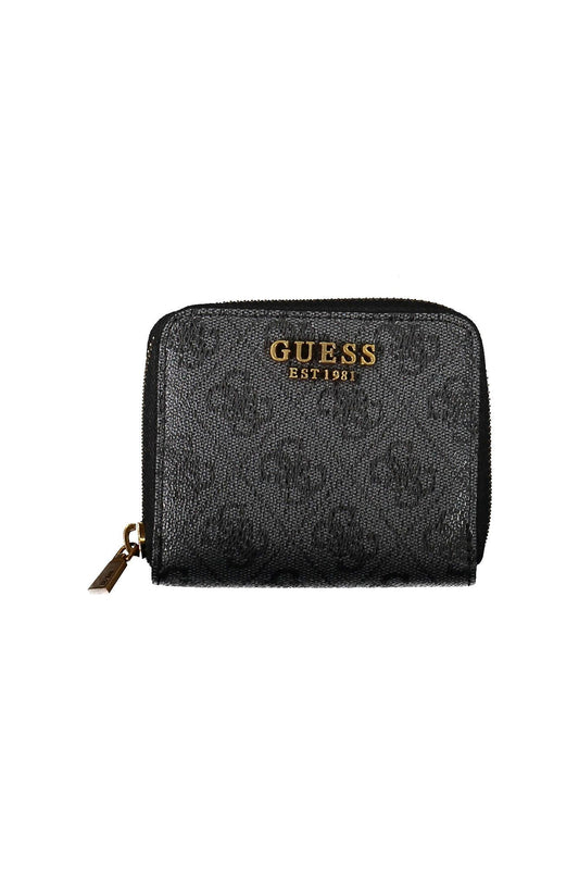 Black Polyurethane Women Wallet