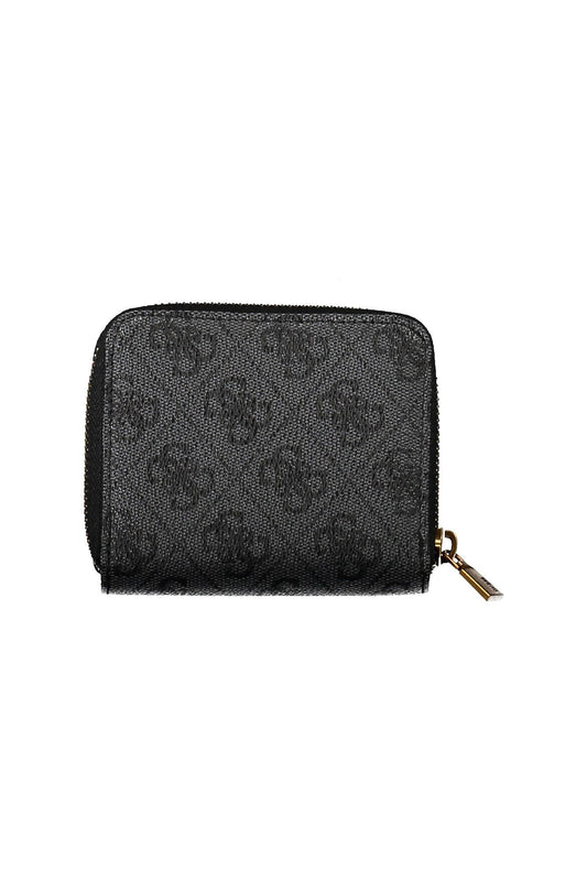 Black Polyurethane Women Wallet