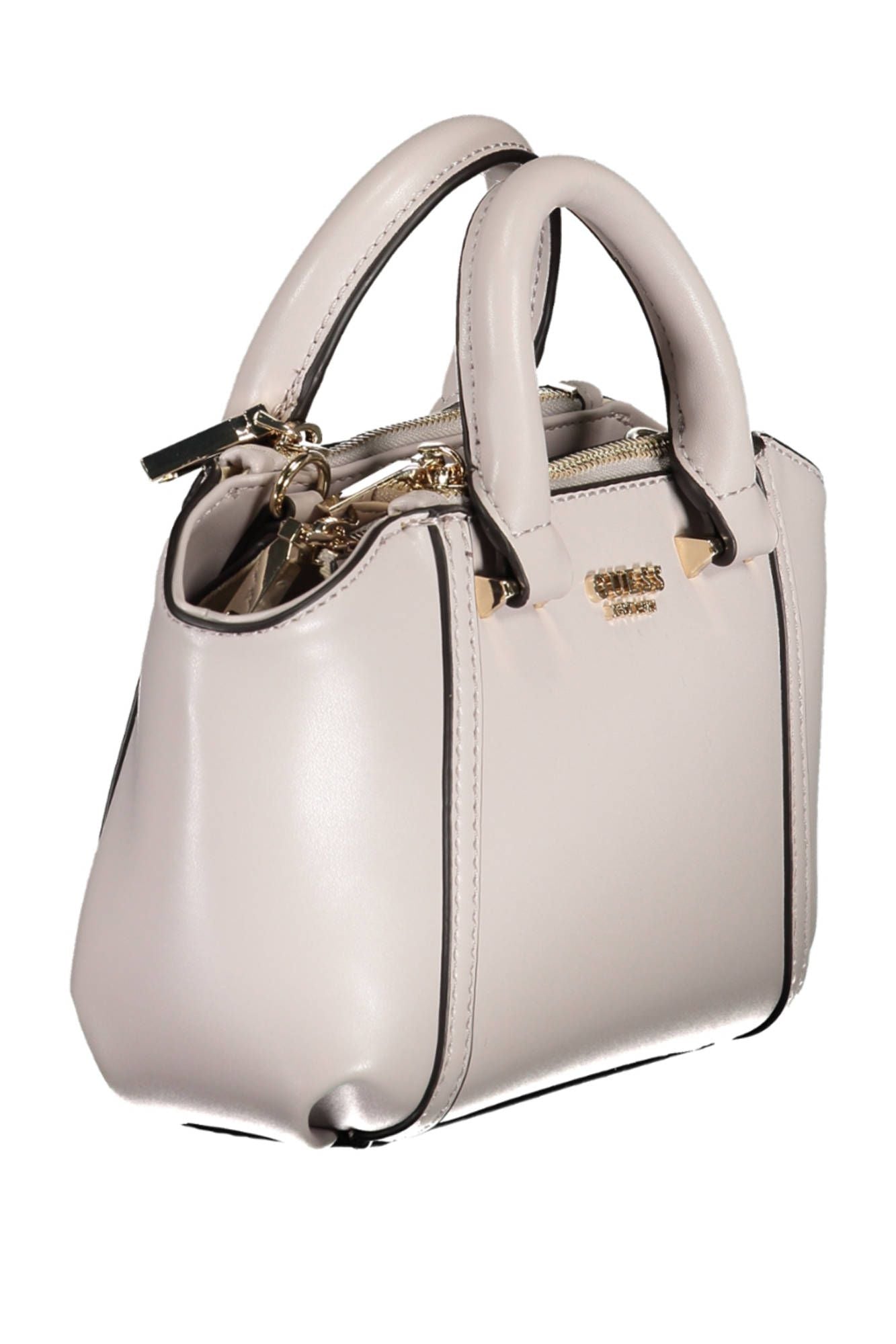 Gray Polyurethane Women Handbag