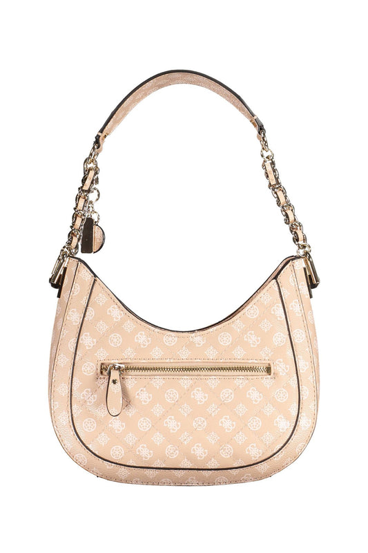 Pink Polyurethane Women Handbag