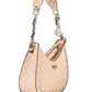 Pink Polyurethane Women Handbag