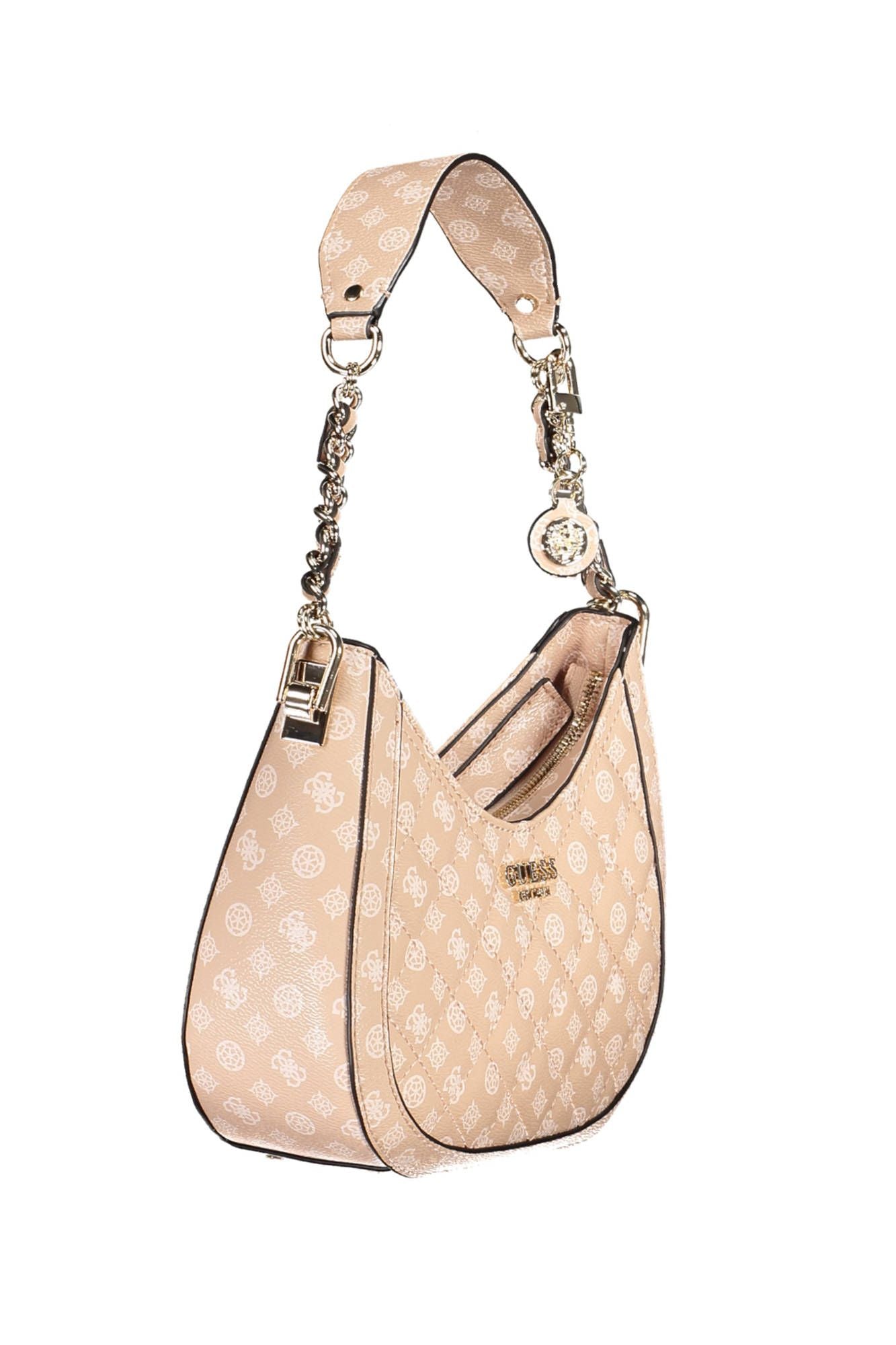 Pink Polyurethane Women Handbag