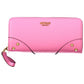 Pink Polyurethane Women Wallet