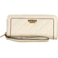 Beige Polyurethane Women Wallet