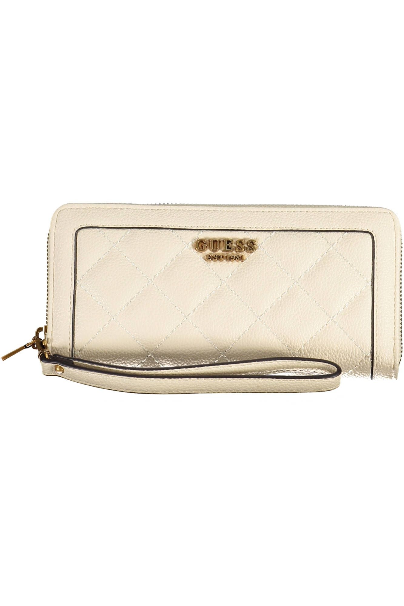 Beige Polyurethane Women Wallet
