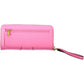 Pink Polyurethane Women Wallet