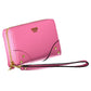 Pink Polyurethane Women Wallet
