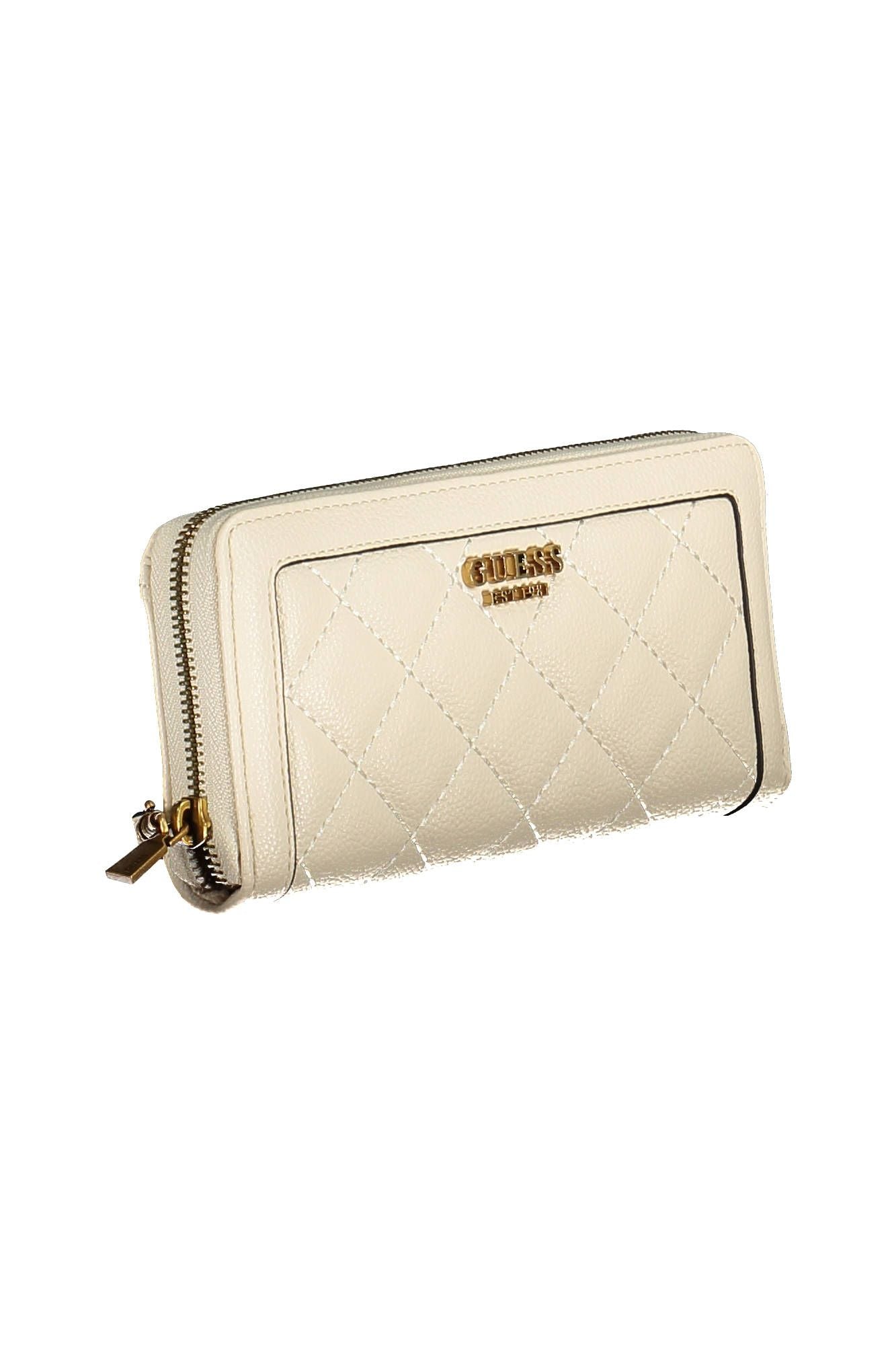 Beige Polyurethane Women Wallet