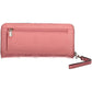 Pink Polyurethane Women Wallet