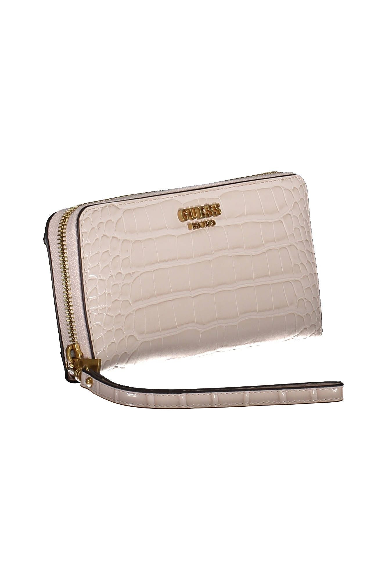 Pink Polyurethane Women Wallet