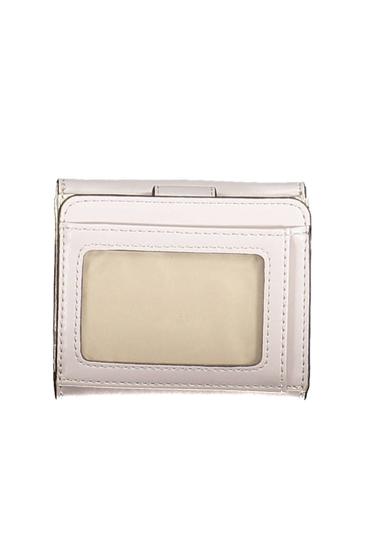 Pink Polyurethane Women Wallet