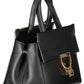 Black Leather Women Handbag