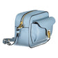 Light Blue Leather Women Handbag