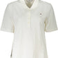 White Cotton Women Polo Shirt