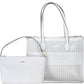 White Polyurethane Women Handbag