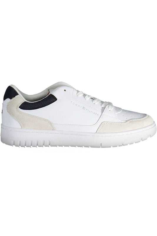 White Polyester Men Sneaker