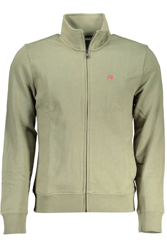 Green Cotton Men Sweater