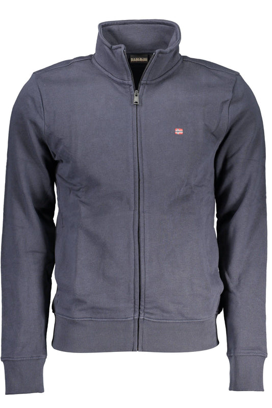 Blue Cotton Men Sweater