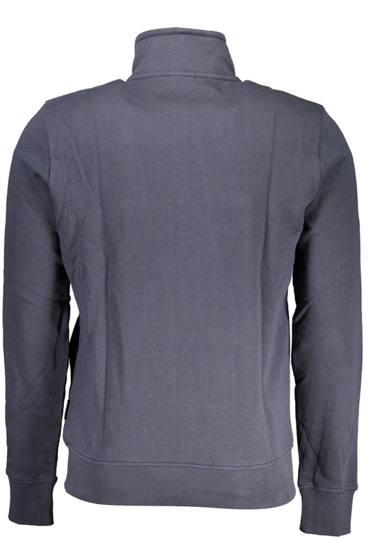 Blue Cotton Men Sweater