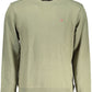 Green Cotton Men Sweater