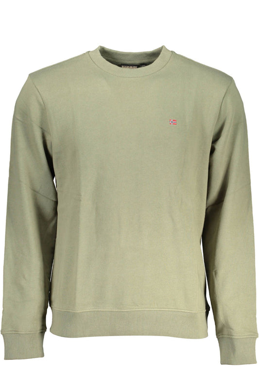Green Cotton Men Sweater