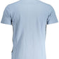 Light Blue Cotton Men Polo Shirt