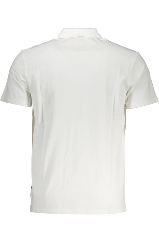 White Cotton Men Polo Shirt