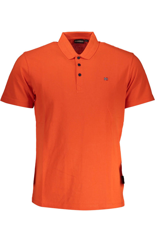 Red Cotton Men Polo Shirt
