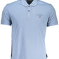 Light Blue Cotton Men Polo Shirt