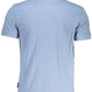 Light Blue Cotton Men Polo Shirt