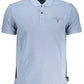 Light Blue Cotton Men Polo Shirt