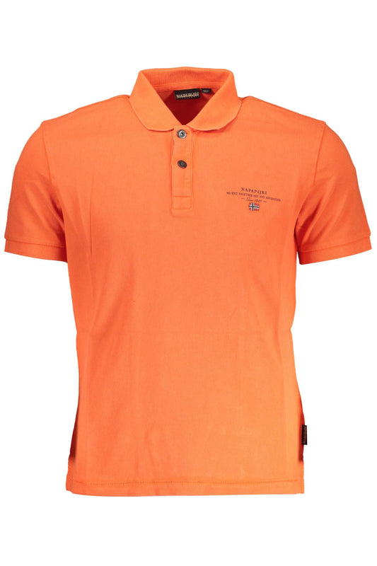 Red Cotton Men Polo Shirt
