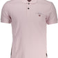 Pink Cotton Men Polo Shirt