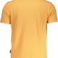 Orange Cotton Men Polo Shirt