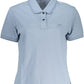 Light Blue Cotton Women Polo Shirt