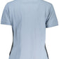 Light Blue Cotton Women Polo Shirt