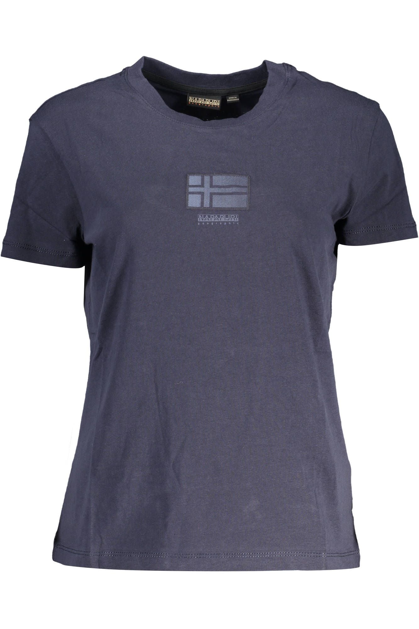 Blue Cotton Women T-Shirt