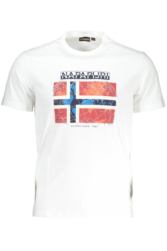 White Cotton Men T-Shirt