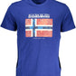Blue Cotton Men T-Shirt