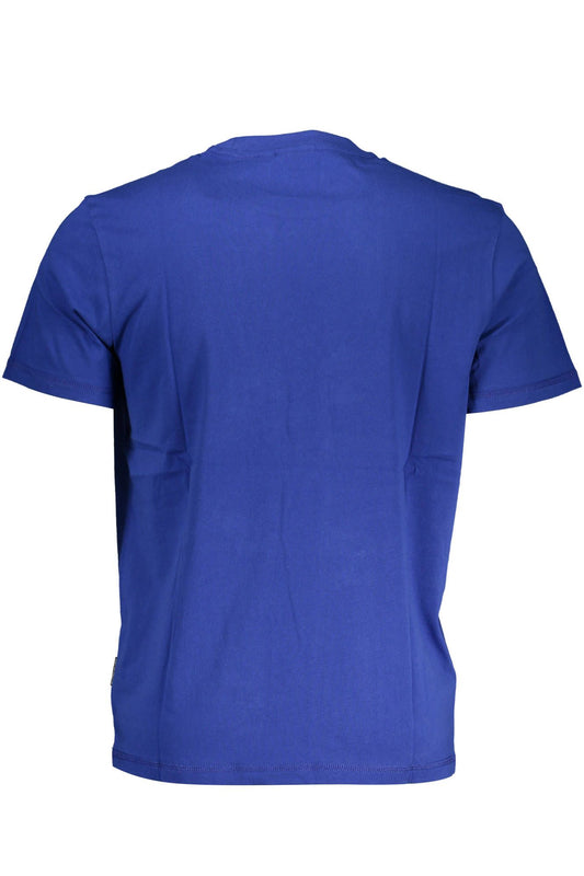 Blue Cotton Men T-Shirt