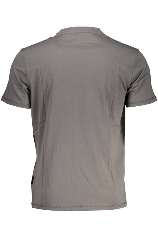 Gray Cotton Men T-Shirt