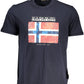 Blue Cotton Men T-Shirt
