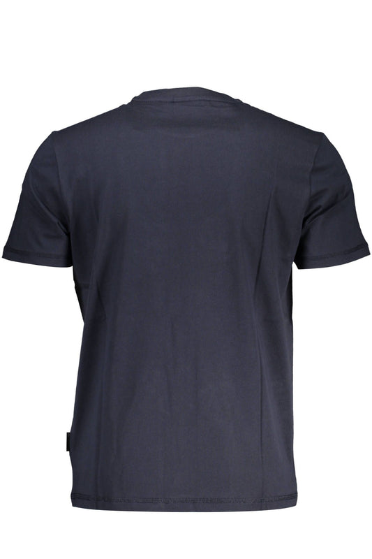 Blue Cotton Men T-Shirt