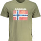 Green Cotton Men T-Shirt
