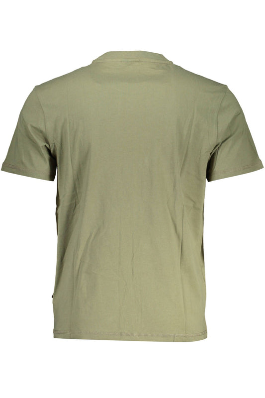 Green Cotton Men T-Shirt