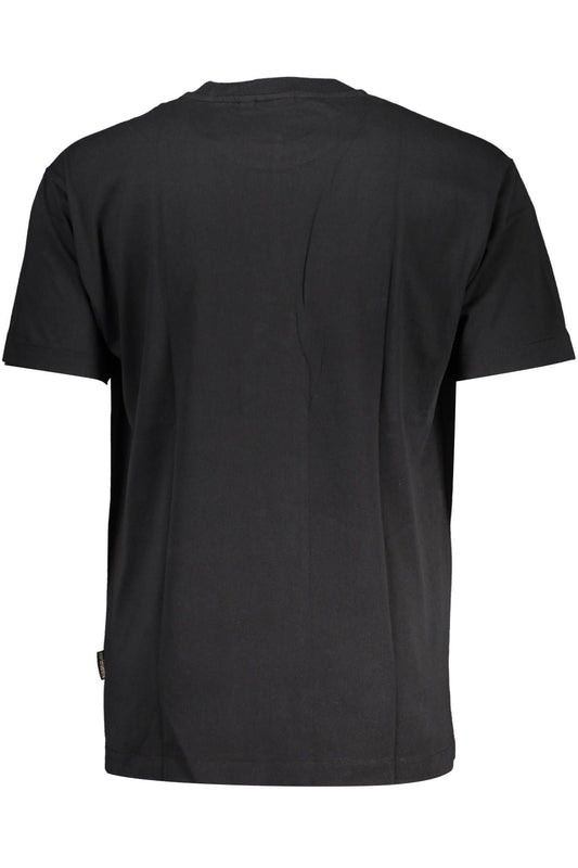 Black Cotton Men T-Shirt