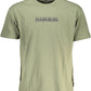Green Cotton Men T-Shirt