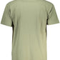 Green Cotton Men T-Shirt