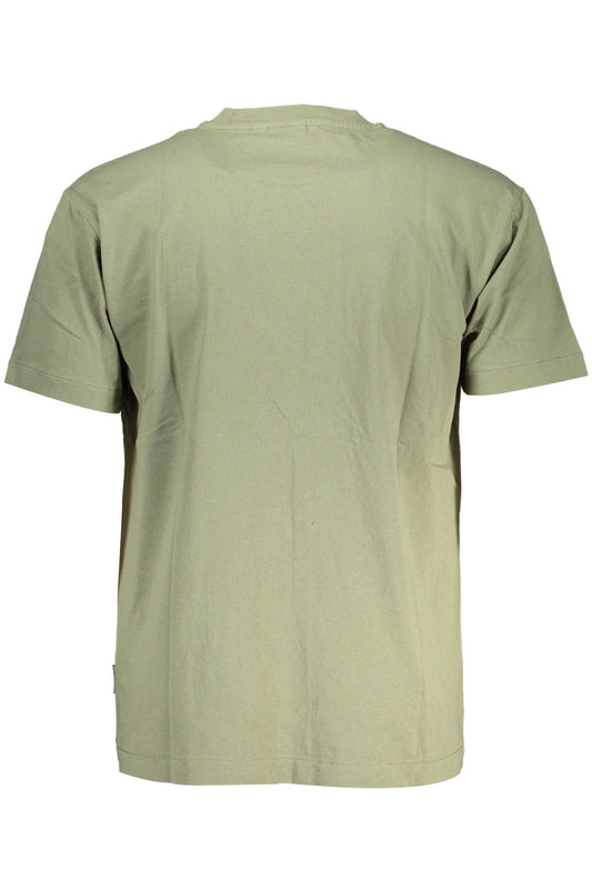 Green Cotton Men T-Shirt