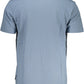 Light Blue Cotton Men T-Shirt